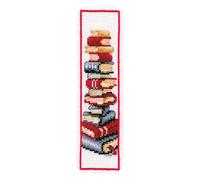 VERVACO Kit Bordado Punto De Cruz Contado Marcapáginas Manualidades Tour LITERARIO Set Completo De Bordado para Principiantes Regalo para Amante De Libros ca. 6 x 20 cm Cross Stitch