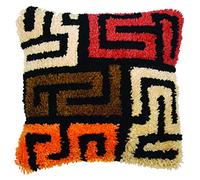 Vervaco Kit Cojin Gancho De Pestillo Cojin Decorativo KUBA DIY Manualidades Adultos Set Creativo Regalo Bordado Kit Principiantes ca. 40 x 40 cm Latch Hook Embroidery