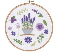Vervaco - Kit de Punto de Cruz con Stick Marco Lavanda, Stick de vorgezeichnet, algodón, Multicolor, 20 x 20 x 0,3 cm