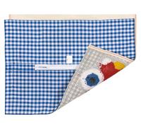 Vervaco Kit Dorso De Cojín con Cremallera Cuadros Azules Y Blancos Accesorios De Punto De Cruz ca. 45 x 62 cm Telas Costura Parte Trasera para Cojín Manualidades Adultos Decoracion Bordar Kit