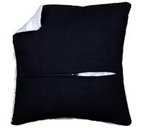 Vervaco Kit Dorso De Cojín con Cremallera Negro Accesorios De Punto De Cruz ca. 45 x 45 cm Telas Costura Parte Trasera para Cojín Manualidades Adultos Decoracion Bordar Kit