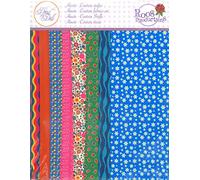 Vervaco Kit Making Couture Fabric Set Blue Daisy, Blanc, ca. 22 x 30 cm
