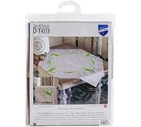 VERVACO Kit Mantel Bordado Tela Impresa Lirio DE LOS Valles Decoracion para Manualidades Principiantes Completo DIY Adultos Set Creativo Regalo ca. 80 x 80 cm Embroidery Nappe, Cotton, Multicolor