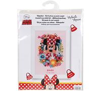 Vervaco WD Zählmusterpackung Psst Aida Kit de Punto de Cruz contado: Minnie-Shushing, Algodón, Vieux Rose, 7.5 x 1 x 7.2 cm