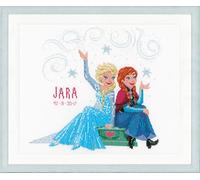 Vervaco - Kit para cojín de punto de cruz Kit de punto de: Frozen - Sisters Forever, varios colores