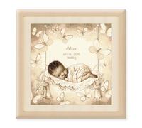 VERVACO Kit Punto De Cruz Bebe Nacimiento Regalos DIY Completo BEBÉ EN UNA HAMACA Creativo Manualidades Creatividad Adultos Decoracion Pared Bordar Kit Principiantes ca. 28 x 28 cm Cross Stitch