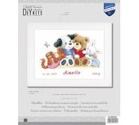 VERVACO Kit Punto De Cruz Bebe Nacimiento Regalos DIY Completo BELLOS ANIMALES Creativo Manualidades Creatividad Adultos Decoracion Pared Bordar Kit Principiantes ca. 28 x 19 cm Cross Stitch