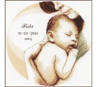 Vervaco Kit Punto De Cruz Bebe Nacimiento Regalos DIY Completo MAMÁ Y BEBÉ Creativo Manualidades Creatividad Adultos Decoracion Pared Bordar Kit Principiantes ca. 26 x 26 cm Cross Stitch