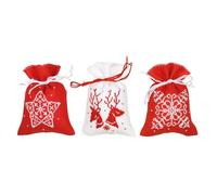 VERVACO Kit Punto de Cruz Contado con Bastidor NAVIDAD SET DE 3 Set de Bordado con Hilos de Bordar 8 x 12 cm DIY Creativo Kit Manualidades Accesorios Bordado a Mano Embroidery