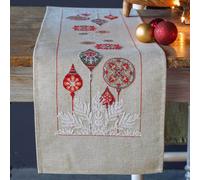 Vervaco kit punto de cruz contado mantel "Estrellas de Navidad", 29x102cm