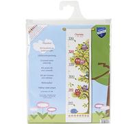 VERVACO Kit Punto De Cruz Medidor De Altura para Niños BÚHOS CHARLATANES Regalos DIY Completo Creativo Manualidades Creatividad Adultos Decoracion Pared Bordar Kit Principiantes ca. 18 x 70 cm
