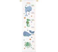 Vervaco Kit Punto De Cruz Medidor De Altura Para Niños DELIGHT DE LA BALLENA Regalos DIY Completo Creativo Manualidades Creatividad Adultos Decoracion Pared Bordar Kit Principiantes ca. 18 x 70 cm