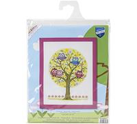 VERVACO Kits De Punto De Cruz Contado Completo Arte De Pared DIY BUHOS CHARLATANES Set Manualidades Adultos Set Decoracion Salon Creativo Regalo ca. 23 x 30 cm Cross Stitch Embroidery