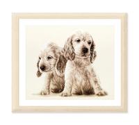 Vervaco Kits De Punto De Cruz Contado Cuadros Decoracion DIY Creativo 2 CACHORROS Manualidades Arte De Pared Bordar Kit Principiantes Regalo ca. 30 x 26 cm Cross Stitch Embroidery