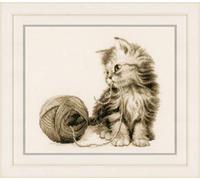 VERVACO Kits De Punto De Cruz Contado Cuadros Decoracion DIY Creativo Kit Gato Manualidades Arte De Pared Bordar Kit Principiantes Regalo ca. 29 x 26 cm Cross Stitch Embroidery