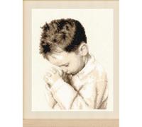 Vervaco Kits De Punto De Cruz Contado Cuadros Decoracion DIY Creativo Kit NIÑO ORANDO Manualidades Arte De Pared Bordar Kit Principiantes Regalo ca. 21 x 28 cm Cross Stitch Embroidery