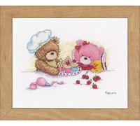 VERVACO Kits De Punto De Cruz Contado Cuadros Decoracion DIY Creativo Kit Palomitas Manualidades Arte De Pared Bordar Kit Principiantes Regalo ca. 22 x 16 cm Cross Stitch Embroidery