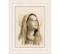 VERVACO Kits De Punto De Cruz Contado Cuadros Decoracion DIY Creativo Kit Santa MARÍA Manualidades Arte De Pared Bordar Kit Principiantes Regalo ca. 20 x 25 cm Cross Stitch Embroidery