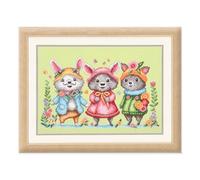 Vervaco Kits De Punto De Cruz Contado Cuadros Decoracion DIY Creativo KitANIMALES PEQUEÑOS Manualidades Arte De Pared Bordar Kit Principiantes Regalo28 x 18 cm Cross Stitch Embroidery