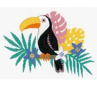 VERVACO Kits De Punto De Cruz Contado Cuadros Decoracion DIY Creativo TUCÁN Manualidades Arte De Pared Bordar Kit Principiantes Regalo ca. 29 x 22 cm Cross Stitch Embroidery, Cotton, Multicolor