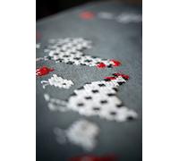 Vervaco Mantel Para Bordar Punto De Cruz Completo Bordado Tela Impresa GALLO Y GALLINA Decoracion Para Manualidades DIY Adultos Set Ocio Creativo Regalo ca. 80 x 80 cm Cross Stitch Embroidery