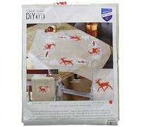 Vervaco Mantel para Bordar Punto De Cruz Completo Bordado Tela Impresa Invierno Noruego Decoracion para Manualidades DIY Adultos Set Ocio Creativo Regalo ca. 80 x 80 cm Cross Stitch Embroidery