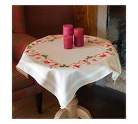 Vervaco Mantel Para Bordar Punto De Cruz Completo Bordado Tela Impresa NAVIDAD Decoracion Para Manualidades DIY Adultos Set Ocio Creativo Regalo ca. 80 x 80 cm Cross Stitch Embroidery