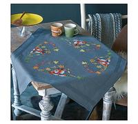VERVACO Mantel Para Bordar Punto De Cruz Completo Bordado Tela Impresa ZORROS EN OTOÑO Decoracion Para Manualidades DIY Adultos Set Ocio Creativo Regalo ca. 80 x 80 cm Cross Stitch Embroidery