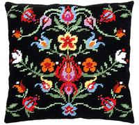 VERVACO Medio Punto De Cruz Kit Cojin Decorativo Folklore Manualidades Adultos Decoracion Bordar Kit Principiantes Completo DIY Bordado Creativo Regalo ca. 40x40 cm Cross Stitch Embroidery