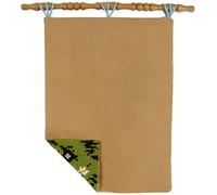 Vervaco Parte Trasera de Tela para Tapiz de Pared BEIGE OSCURO Accesorios De Punto De Cruz ca. 45 x 70 cm Telas Costura Manualidades Adultos Decoracion Bordar Kit
