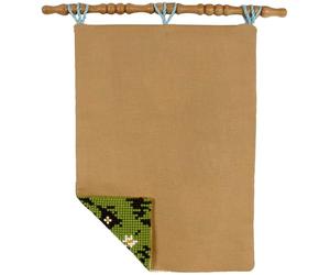 Vervaco Parte Trasera de Tela para Tapiz de Pared BEIGE OSCURO Accesorios De Punto De Cruz ca. 45 x 70 cm Telas Costura Manualidades Adultos Decoracion Bordar Kit