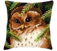 Vervaco Punto De Cruz Kit Cojin Decorativo BÚHO Manualidades Adultos Decoracion Bordar Kit Principiantes Completo DIY Bordado Creativo Regalo ca. 40x40 cm Cross Stitch Embroidery