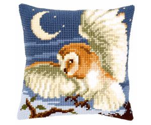 Vervaco Punto De Cruz Kit Cojin Decorativo BÚHO Manualidades Adultos Decoracion Bordar Kit Principiantes Completo DIY Bordado Creativo Regalo ca. 40x40 cm Cross Stitch Embroidery