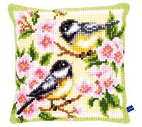 Vervaco Punto De Cruz Kit Cojin Decorativo CARBONEROS Y Flores Manualidades Adultos Decoracion Bordar Kit Principiantes Completo DIY Bordado Creativo Regalo ca. 40x40 cm Cross Stitch Embroidery
