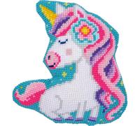 VERVACO Punto De Cruz Kit Cojin Decorativo Con Dorso UNICORNIO Manualidades Adultos Decoracion Bordar Kit Principiantes Completo DIY Bordado Creativo Regalo 36 x 40 cm Cross Stitch