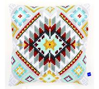 Vervaco Punto De Cruz Kit Cojin Decorativo Folk Manualidades Adultos Decoracion Bordar Kit Principiantes Completo DIY Bordado Creativo Regalo ca. 40x40 cm Cross Stitch Embroidery