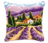 Vervaco Punto De Cruz Kit Cojin Decorativo LA PROVENZA Manualidades Adultos Decoracion Bordar Kit Principiantes Completo DIY Bordado Creativo Regalo ca. 40x40 cm Cross Stitch Embroidery