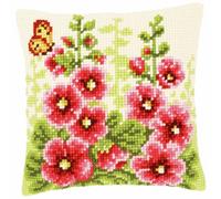 VERVACO Punto De Cruz Kit Cojin Decorativo ROSALES Manualidades Adultos Decoracion Bordar Kit Principiantes Completo DIY Bordado Creativo Regalo ca. 40x40 cm Cross Stitch Embroidery