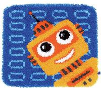 Vervaco "Robot con Texto para Cuadro de Ganchillo