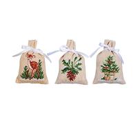 VERVACO Vevaco Kits De Punto De Cruz Contado Bolsas Aromáticas DIY Creativo Set INVIERNO JUEGO DE 3 Manualidades Bordar Kit Principiantes Decoration Hogar Regalo ca. 8 x 12 cm Cross Stitch Embroidery