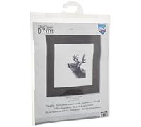 VERVACO Vevaco Kits De Punto De Cruz Contado Cuadros Decoracion DIY Creativo Kit Ciervo RUGIENDO Manualidades Arte De Pared Bordar Kit Principiantes Regalo ca. 17 x 17 cm Cross Stitch Embroidery