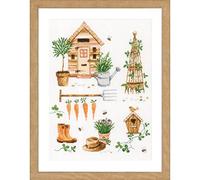 VERVACO Vevaco Kits De Punto De Cruz Contado Cuadros Decoracion DIY Creativo Kit JARDÍN Manualidades Arte De Pared Bordar Kit Principiantes Regalo ca. 33 x 43 cm Cross Stitch Embroidery