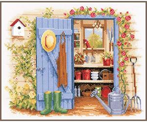VERVACO Vevaco Kits De Punto De Cruz Contado Cuadros Decoracion DIY Creativo Kit MI Refugio DE JARDÍN Manualidades Arte De Pared Bordar Kit Principiantes Regalo ca. 32 x 26 cm Cross Stitch Embroidery