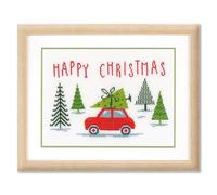 VERVACO Vevaco Kits De Punto De Cruz Contado Cuadros Decoracion DIY Creativo Kit NAVIDAD MODERNA Manualidades Arte De Pared Bordar Kit Principiantes Regalo ca. 25 x 17 cm Cross Stitch Embroidery