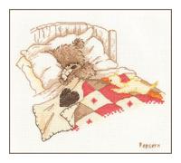 VERVACO Vevaco Kits De Punto De Cruz Contado Cuadros Decoracion DIY Creativo Kit Popcorn DURMIENDO Manualidades Arte De Pared Bordar Kit Principiantes Regalo ca. 16 x 13 cm Cross Stitch Embroidery