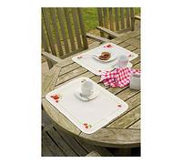 Vervaco Vevaco Kits De Punto De Cruz Contado Mantel Individual DIY Creativo Set Mermelada DE Fresas Juego DE 2 Manualidades Bordar Kit Principiantes Decoration, Fabric, Multicolor, ca. 42,5 x 32,5 cm