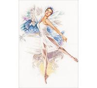 Vervaco Zählmusterpackung Ballerina Leinen Kit de Punto de Cruz contado: Bailarina (Lino), Materiales sintéticos, écru, 23.59x32.409999999999997x1.95 cm