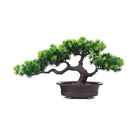 Verve Jelly Árbol de pino bonsái artificial, planta de imitación en maceta falsa, adornos falsos, plantas verdes en maceta, maceta de bonsái de simulación creativa para decoración del hogar