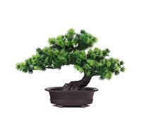 Verve Jelly Cedro Bonsái Artificial, Flores Falsas Decoración de Plantas Árbol en Maceta Pequeñas Plantas de Casa de Imitación Planta de Pino Japonés para el Hogar