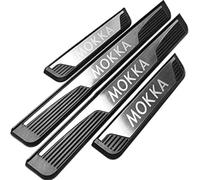 VERVELINK 4 Piezas Listón de Umbral de Puerta de Coche de Acero Inoxidable para Opel Vauxhall Mokka 2013-2017 2018 2019 Tira Protectora Alféizar Puerta Coche Antidesgaste Pedal Accesorios
